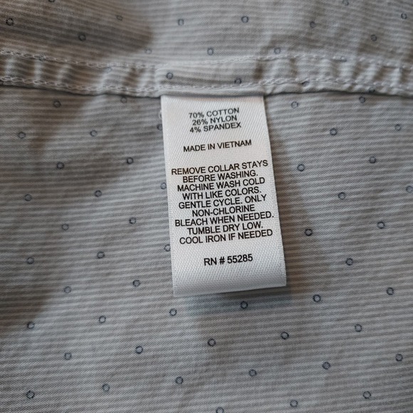 🔴3/$20 Molokai Blue Short Sleeve Button Down Size M - Picture 9 of 10